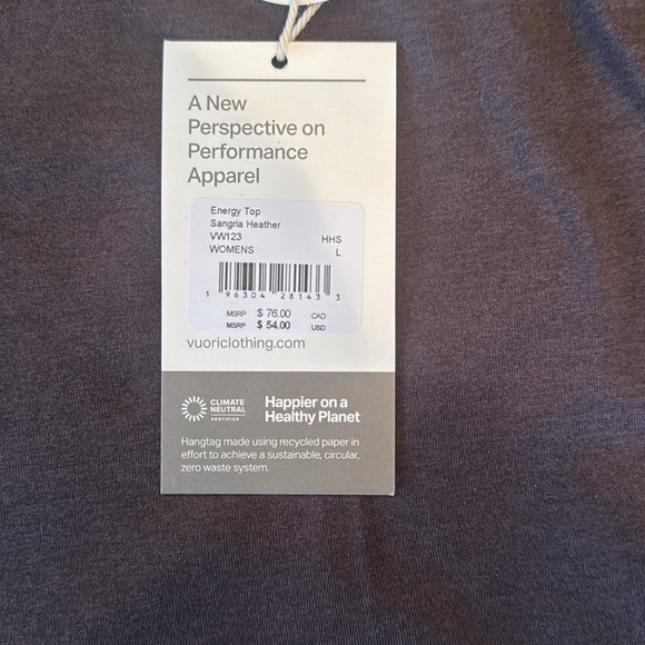 Vuori Energy Top in Sangria new with tags (NWT) - Picture 2 of 3